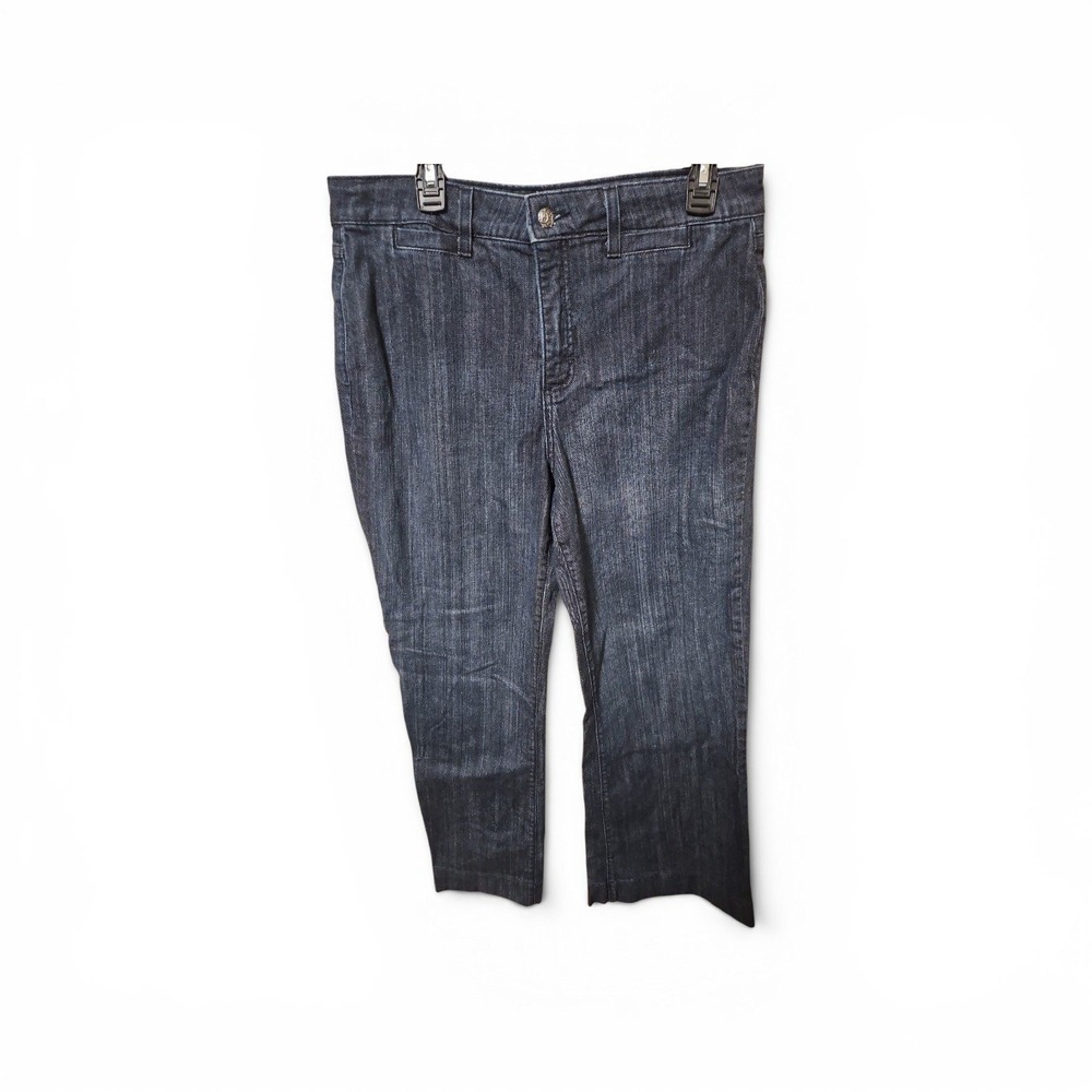 Red Camel Womens Dark Wash Denim Capri Jeans Cropped Stretch Y2K